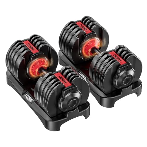 Adjustable Dumbbell Set With Rack