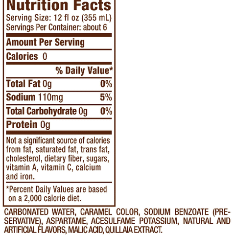A&W Diet Root Beer Float Nutrition