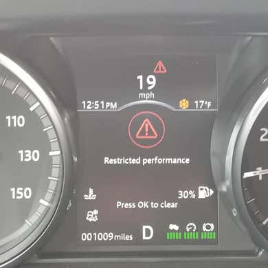 What Does Restricted Performance Mean on Range Rover Sport